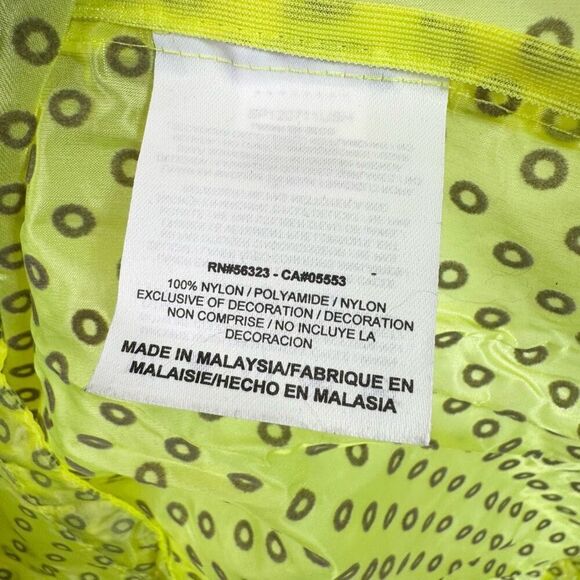 Nike Jacket Women XL Yellow Polka Dot Running Windbreaker Reflective Hooded Neon - Picture 6 of 8